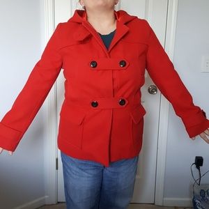 Red dress coat